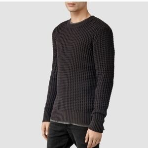 All Saints Rok crew brown knit sweater M